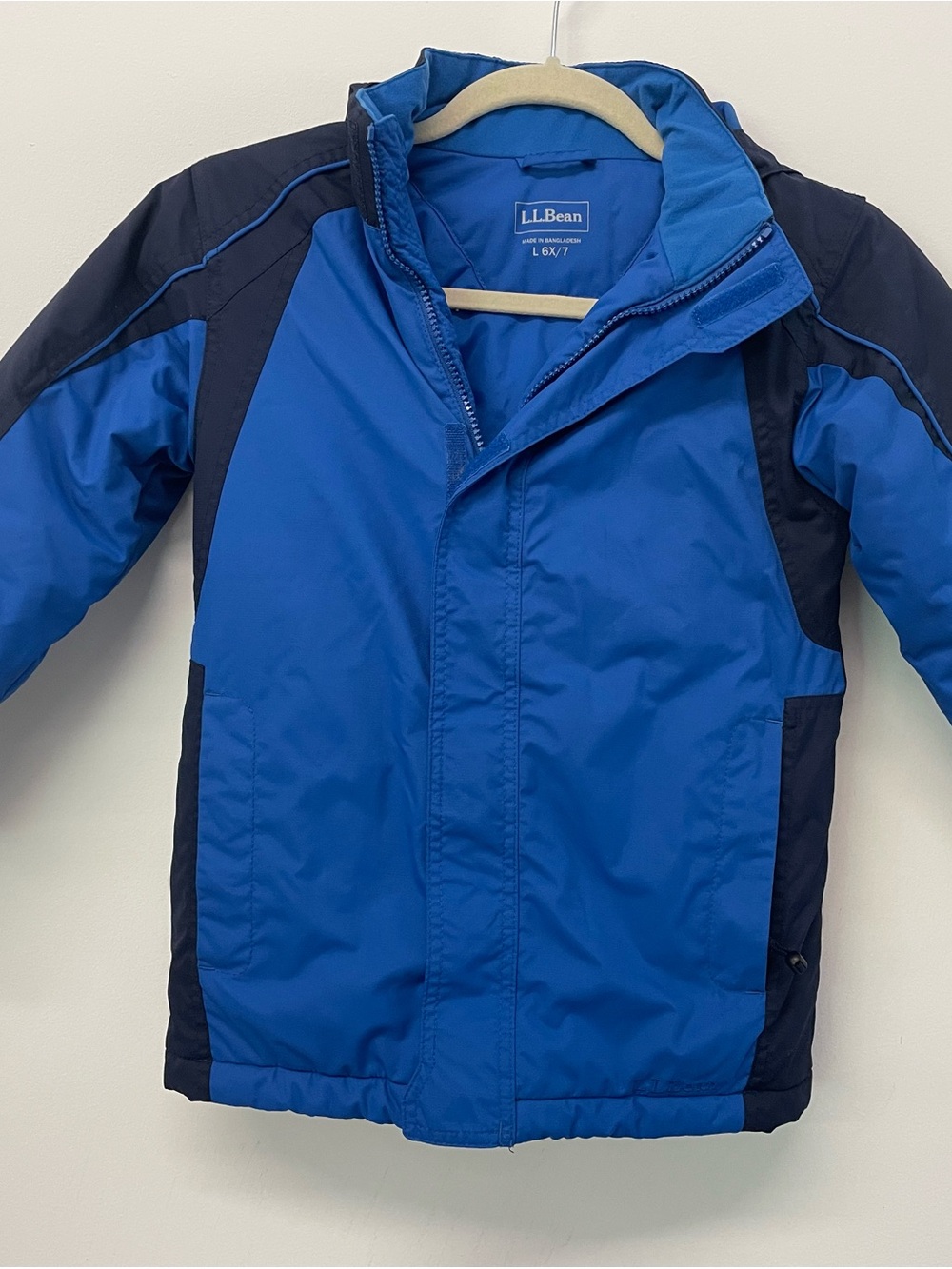 L.L. Bean Kids' Blue and Navy Puffer Jacket